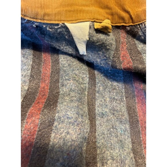 VTG Carhartt Barn Chore Tan Jacket Blanket Lined Work Coat HD Canvas Mens - Picture 16 of 16